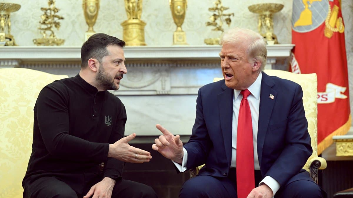 Donald Trump y Volodimir Zelenski en el Salón Oval
