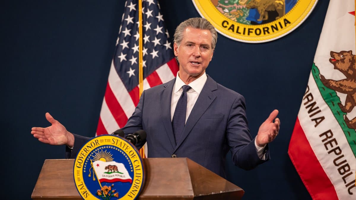 El gobernador de California, Gavin Newsom.