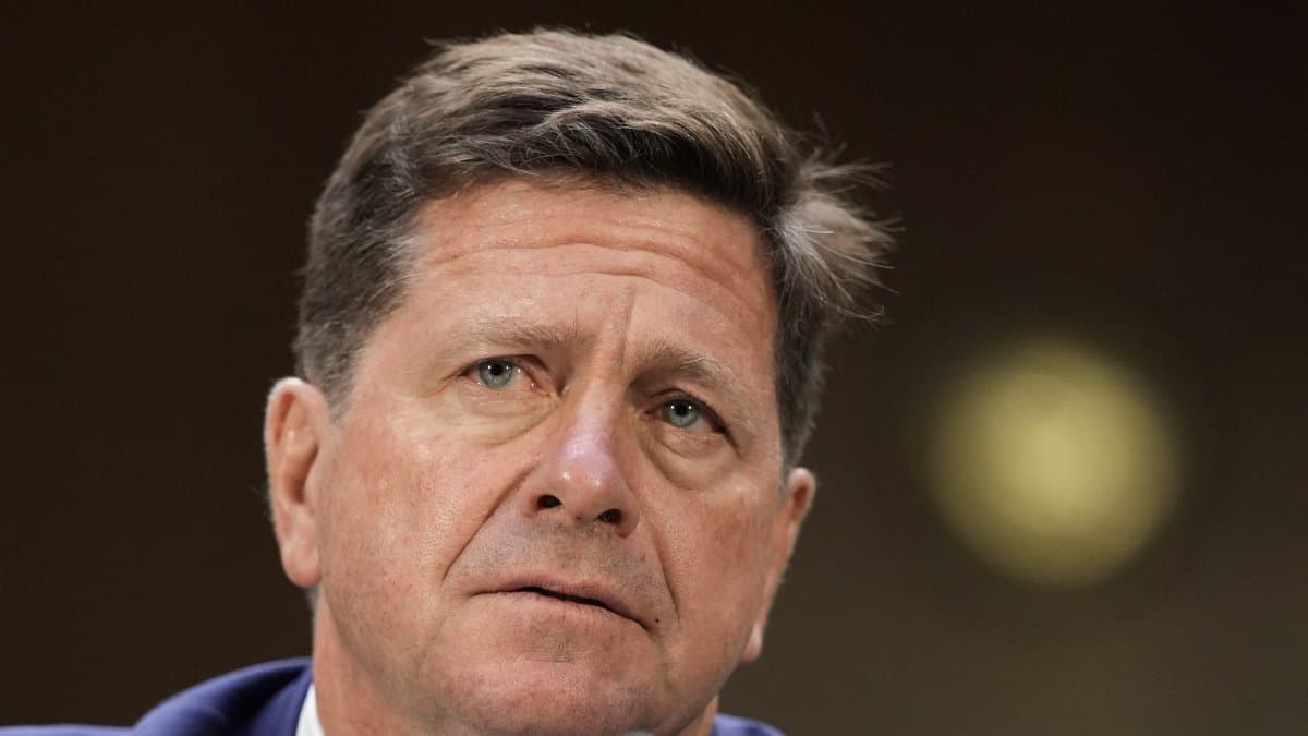 Jay Clayton, durante su audiencia de confirmación en el Senado como nuevo director de Inteligencia Nacional. Julio de 2026