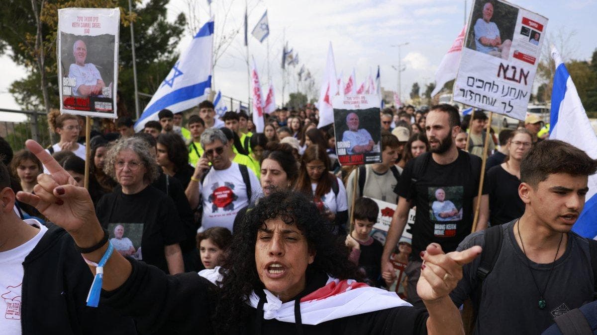 Manifestación israelí para exigir la liberación de los rehenes secuestrados por Hamás tras la masacre del 7 de Octubre. Imagen de archivo