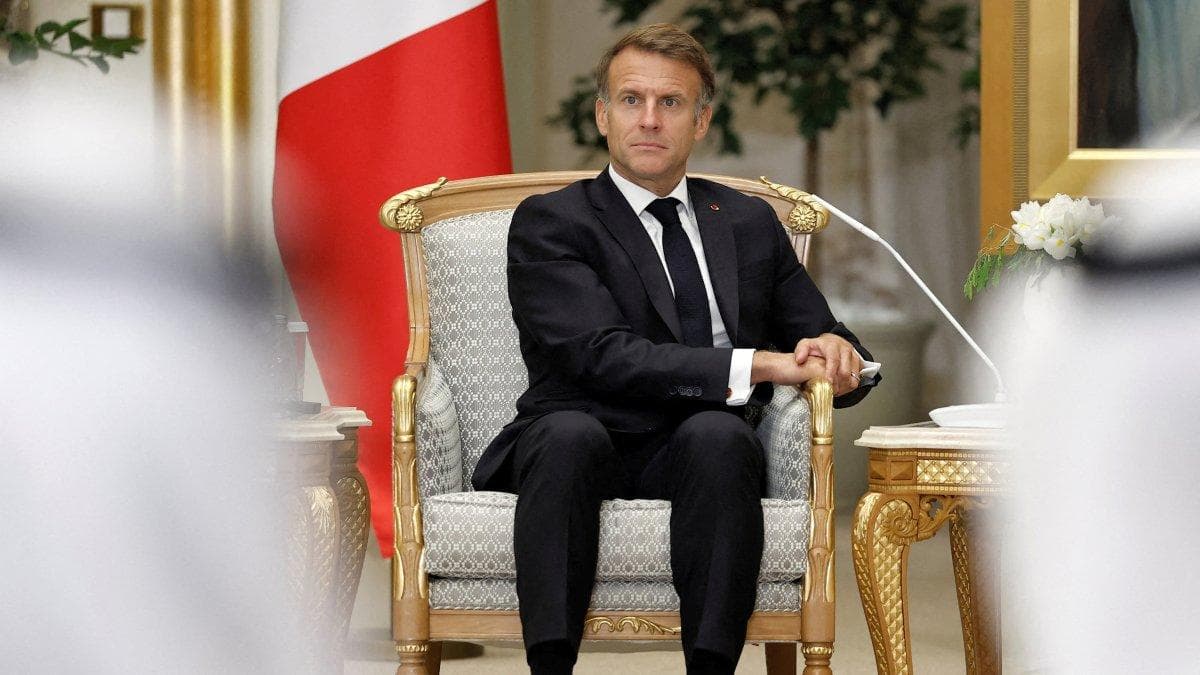 Emmanuel Macron en Abu Dhabi, este 19 de octubre.