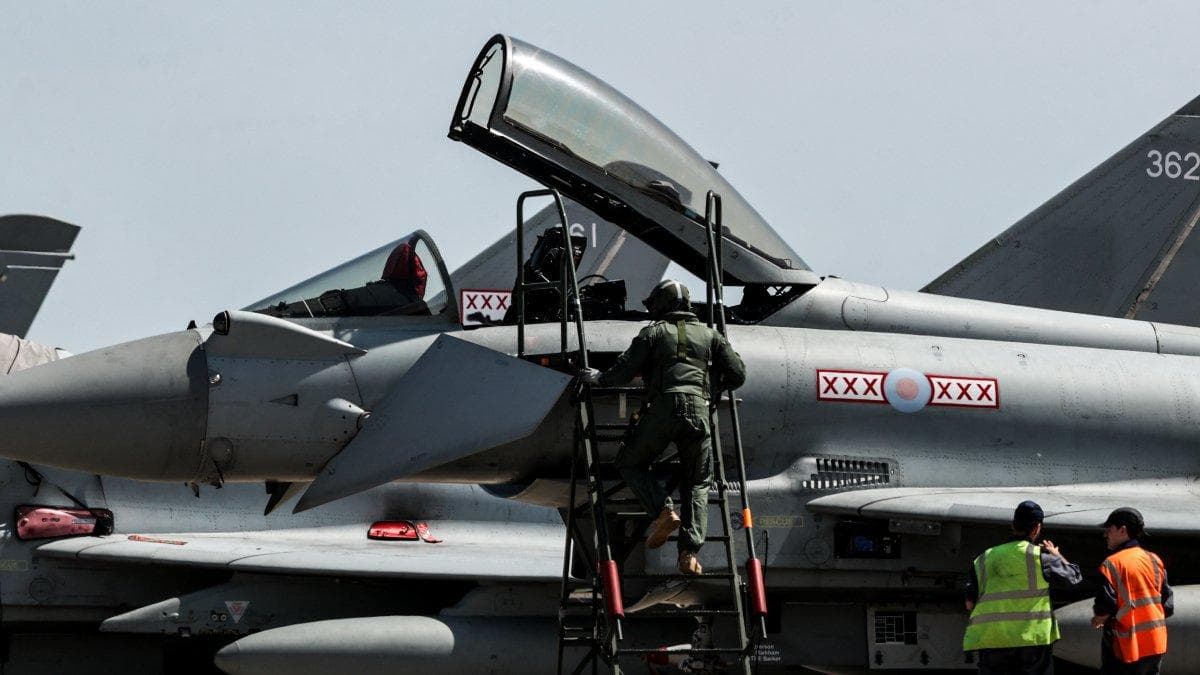 Pilotos de Eurofighter Typhoon en la base RAF Coningsby, en Reino Unido.