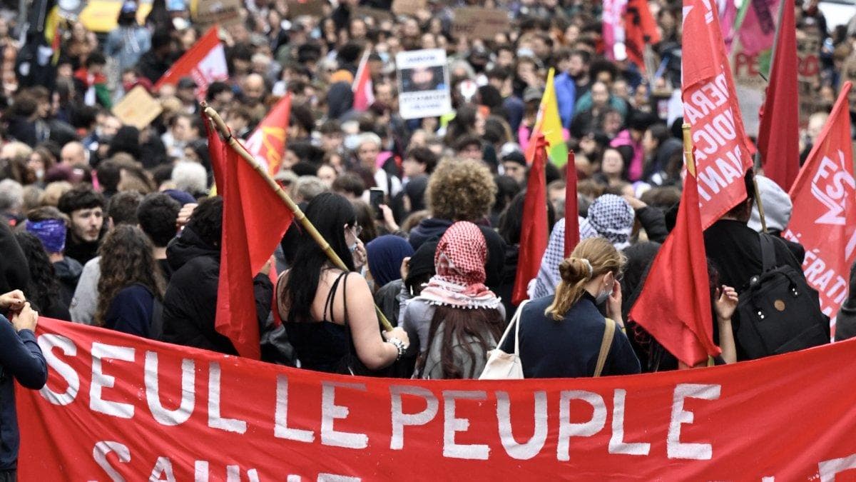 Protestas en Francia-Imagen de Archivo