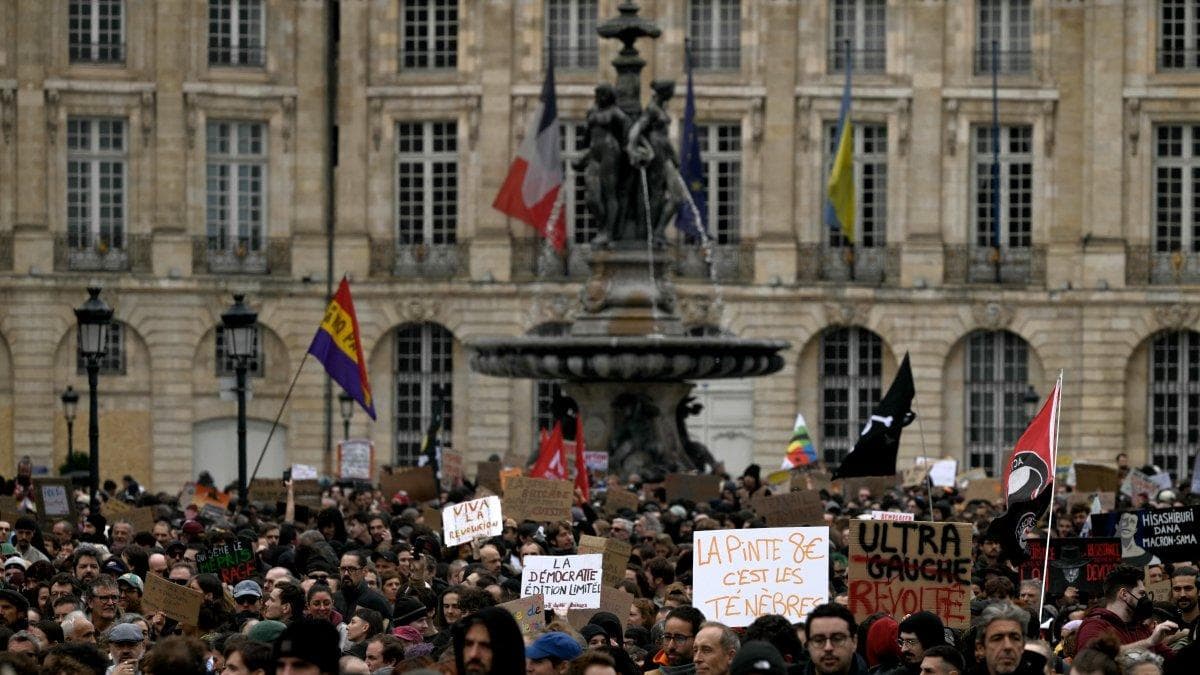 Imagen de las protestas en Francia